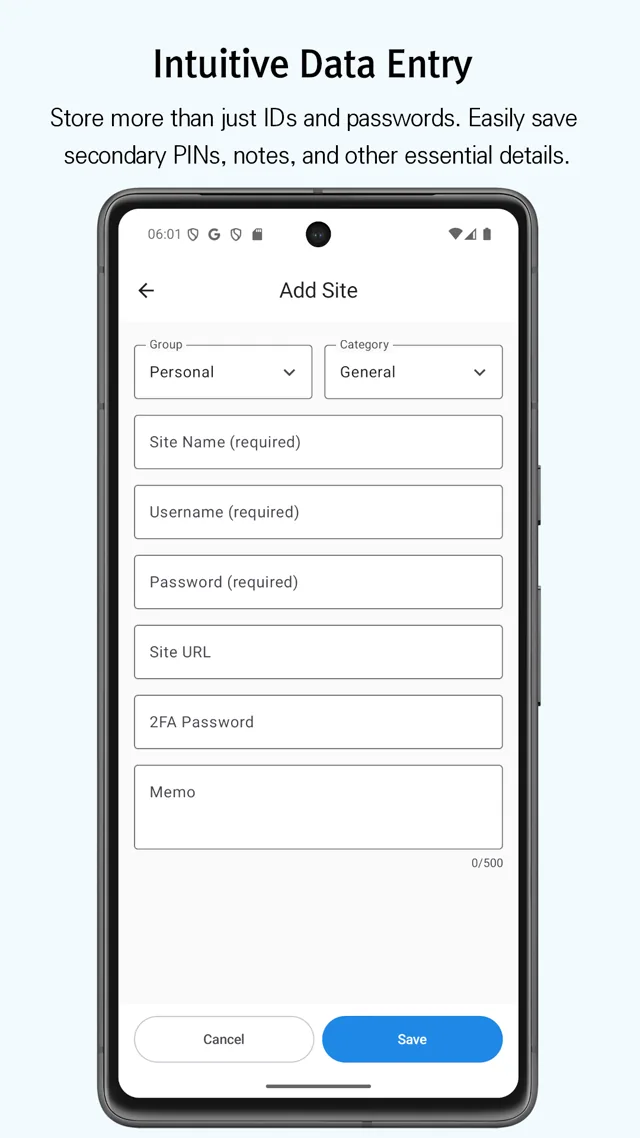 Add an account in LockSheet